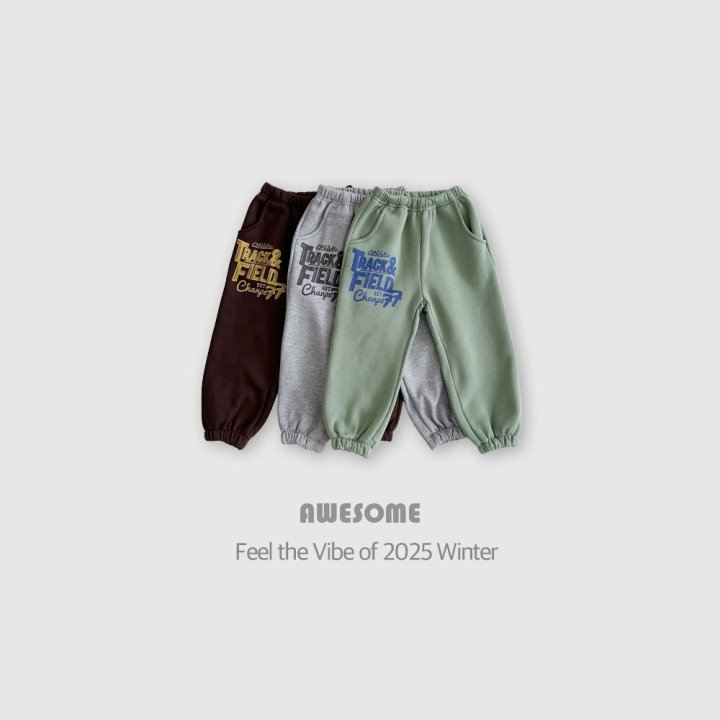 Awesome Bebe - Korean Children Fashion - #littlefashionista - Brushed Track Field Pants - 8
