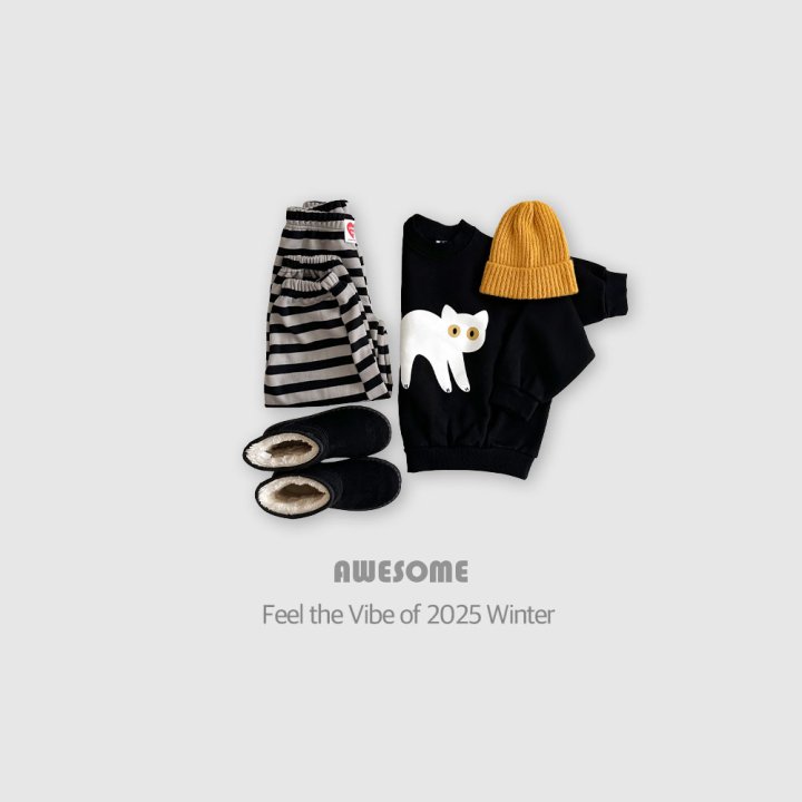 Awesome Bebe - Korean Children Fashion - #littlefashionista - Cats Brushed Sweatshirt - 3