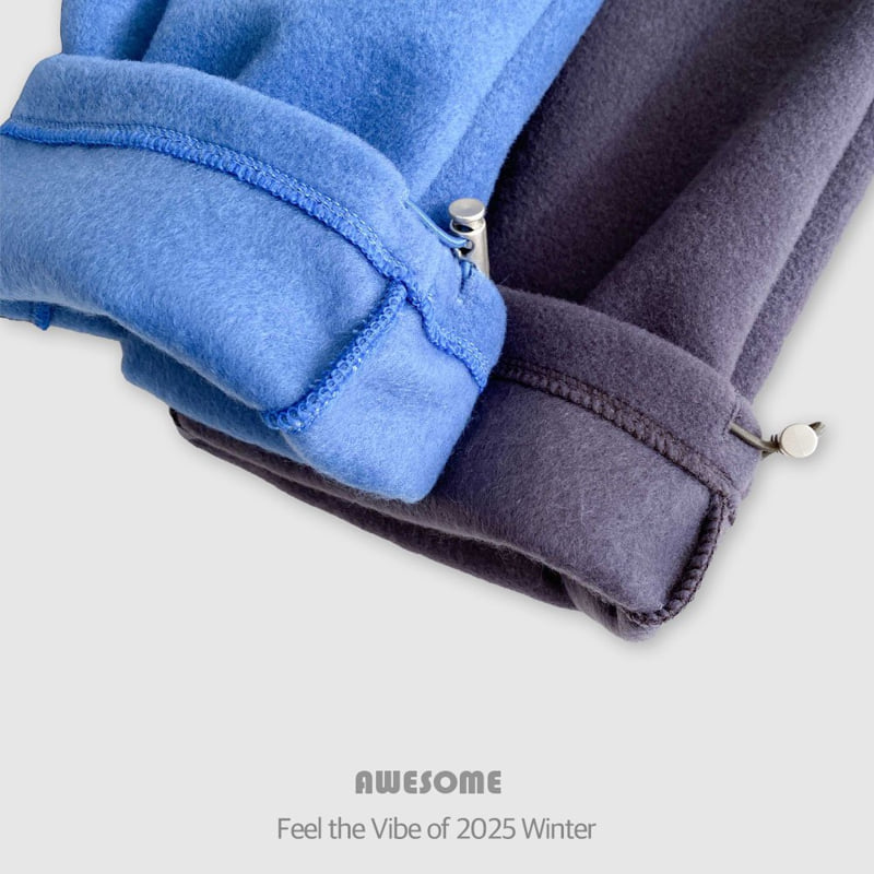 Awesome Bebe - Korean Children Fashion - #magicofchildhood - Embroidered Fleece Two-Way Pants - 8