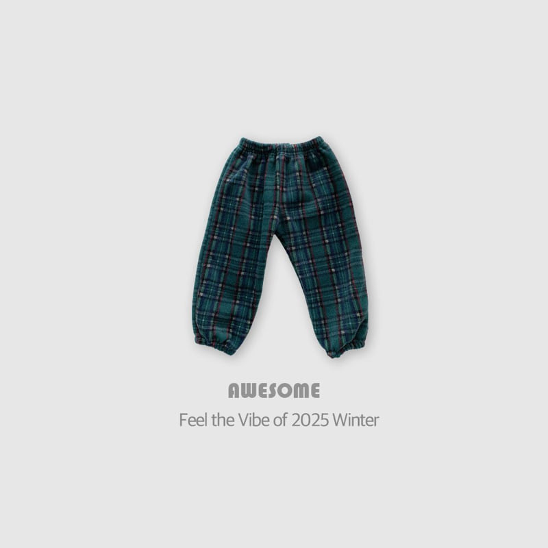 Awesome Bebe - Korean Children Fashion - #magicofchildhood - Tartan Check Fleece Pants - 5
