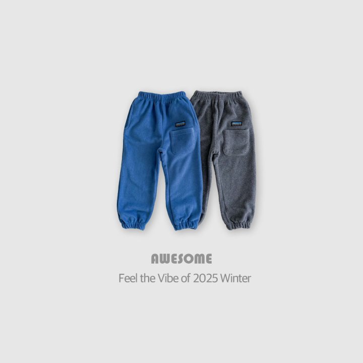 Awesome Bebe - Korean Children Fashion - #magicofchildhood - Fleece Bro Pants - 6