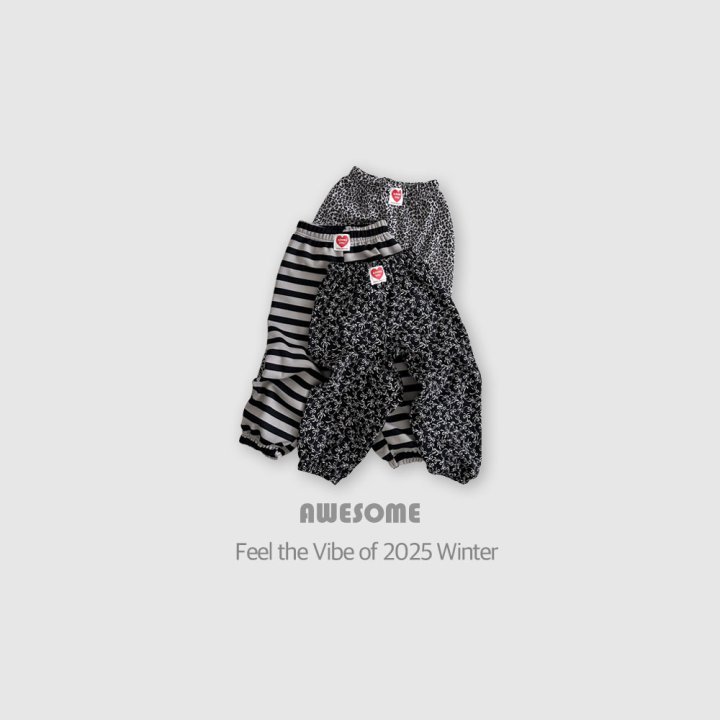 Awesome Bebe - Korean Children Fashion - #minifashionista - Patterned Mink Jogger Pants - 11