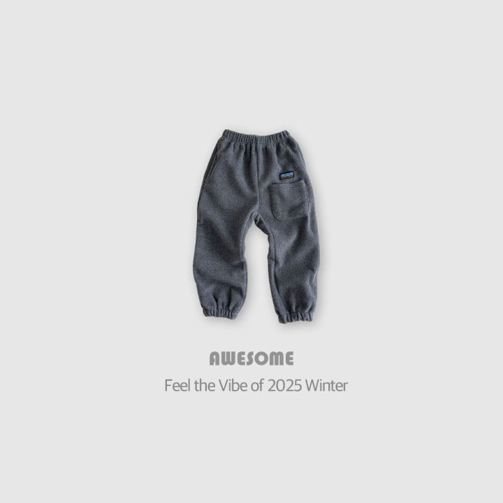 Awesome Bebe - Korean Children Fashion - #minifashionista - Fleece Bro Pants - 7