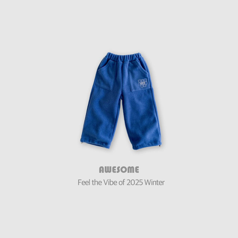 Awesome Bebe - Korean Children Fashion - #prettylittlegirls - Embroidered Fleece Two-Way Pants - 10