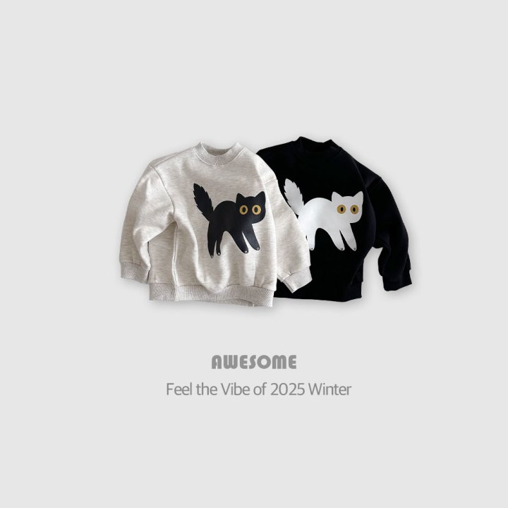 Awesome Bebe - Korean Children Fashion - #prettylittlegirls - Cats Brushed Sweatshirt - 6