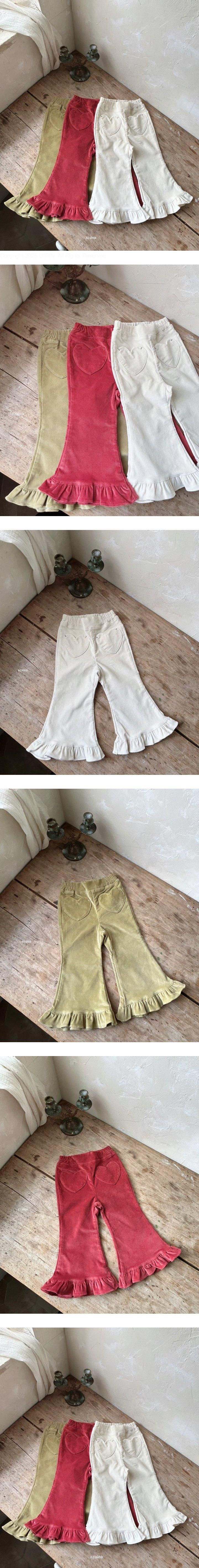 Azalea - Korean Children Fashion - #childrensboutique - Celine Heart Bootcut Pants - 2