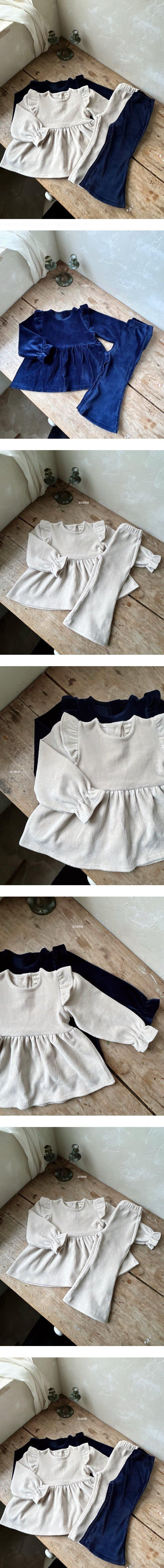 Azalea - Korean Children Fashion - #designkidswear - Milk Velour Set - 2