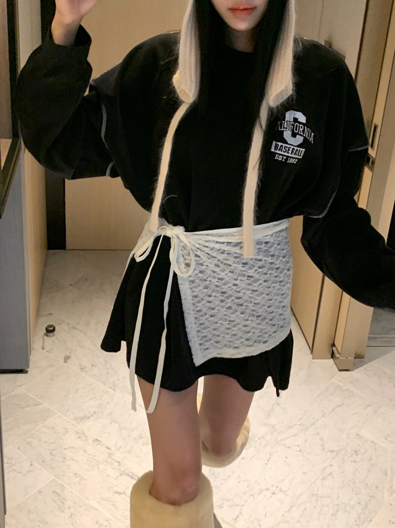 Badcalm - Korean Women Fashion - #momslook - Daisy Fleece Wrap Skirt - 2