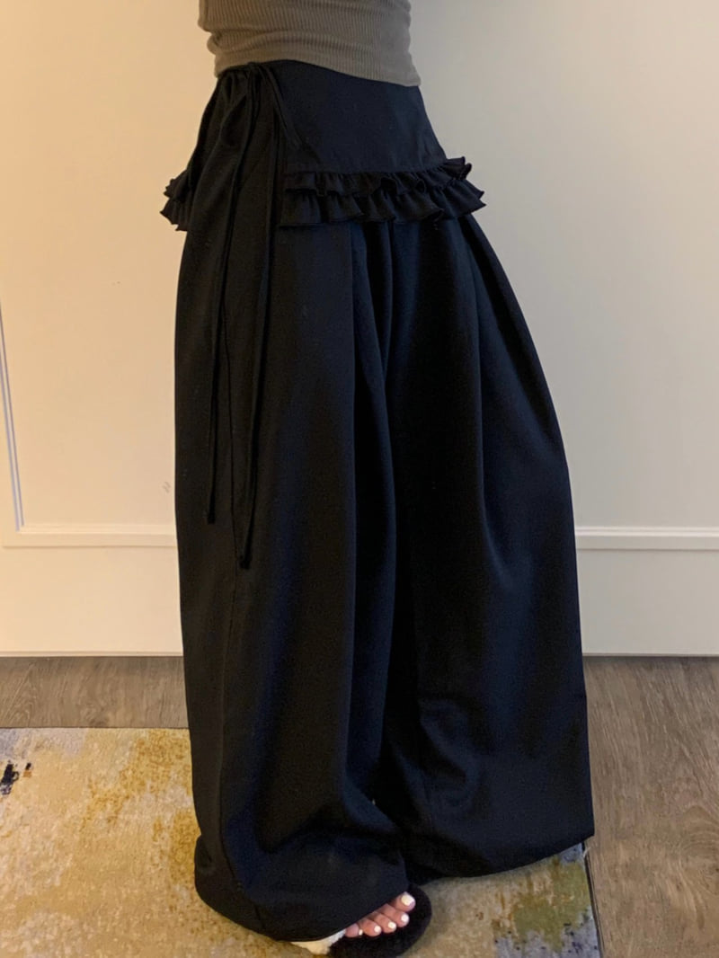 Badcalm - Korean Women Fashion - #momslook - Cord Frill Pants - 10