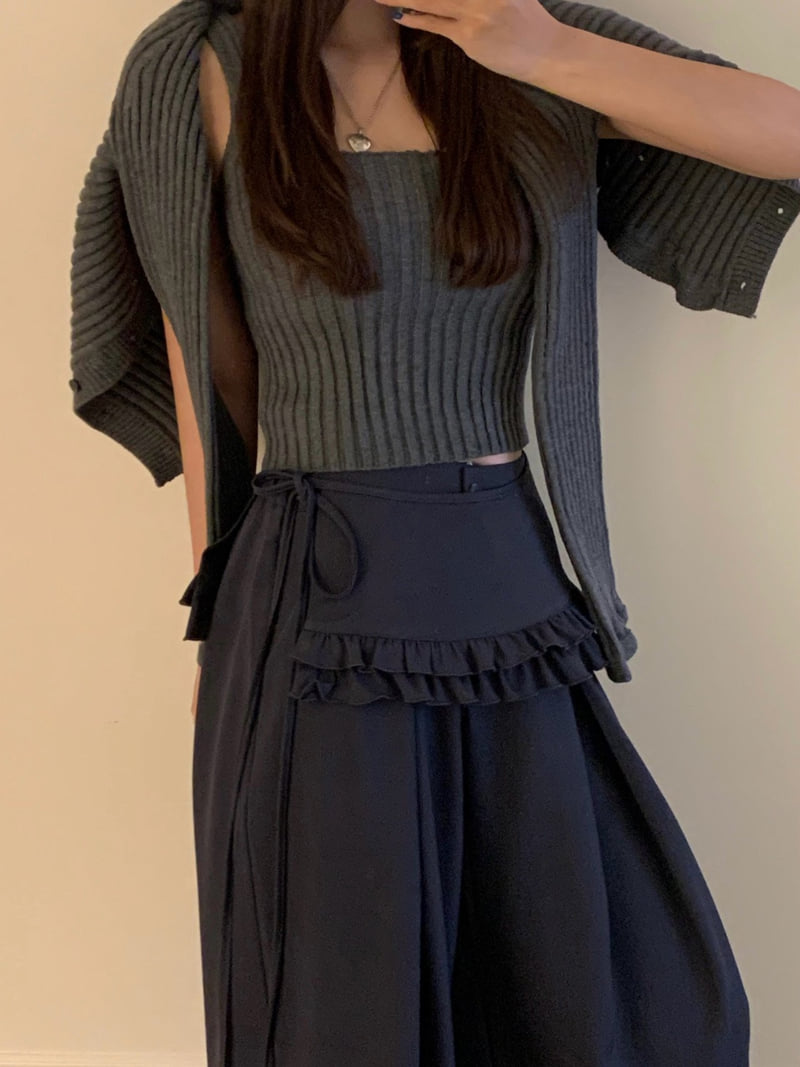 Badcalm - Korean Women Fashion - #momslook - Cord Frill Pants - 8