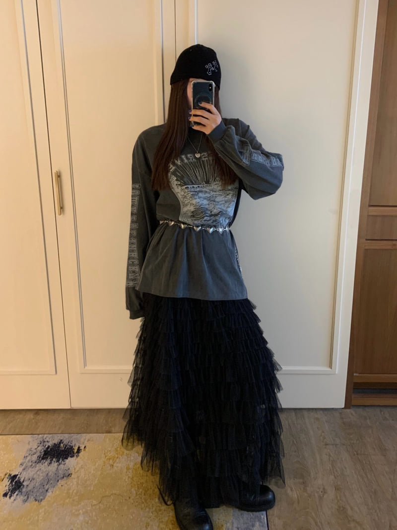 Badcalm - Korean Women Fashion - #womensfashion - Pure Layered Skirt - 4