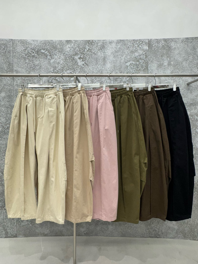Badcalm - Korean Women Fashion - #momslook - Cotton Panel Balloon Pants - 12