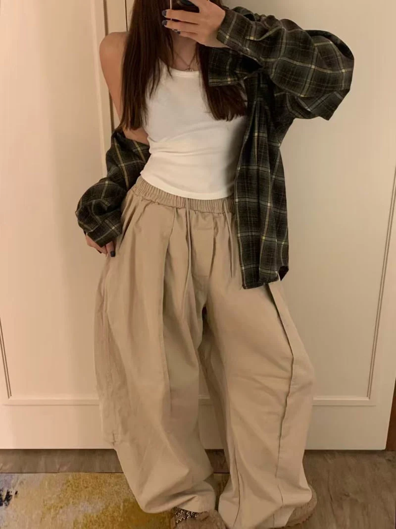 Badcalm - Korean Women Fashion - #momslook - Cotton Panel Balloon Pants - 6