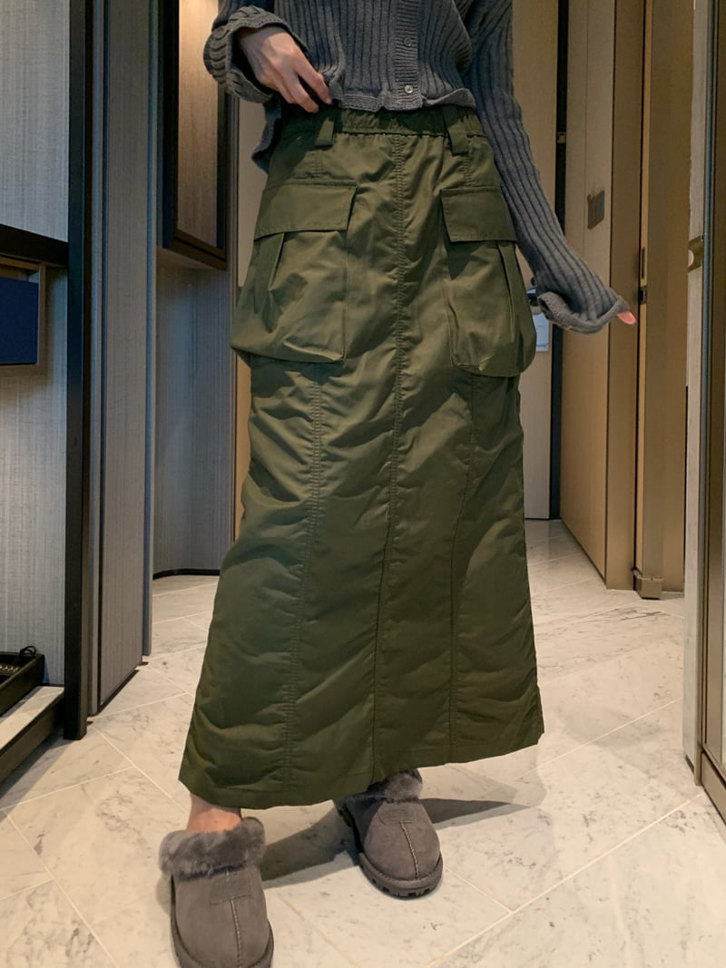 Badcalm - Korean Women Fashion - #momslook - Covering Cargo Skirt - 2