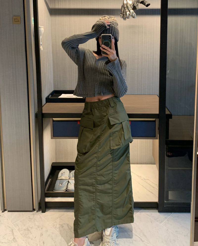 Badcalm - Korean Women Fashion - #womensfashion - Covering Cargo Skirt - 4
