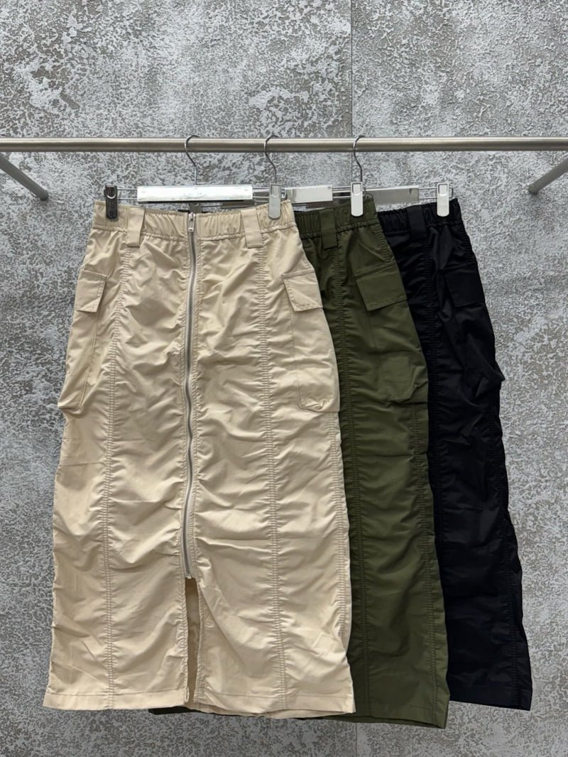 Badcalm - Korean Women Fashion - #momslook - Covering Cargo Skirt - 8