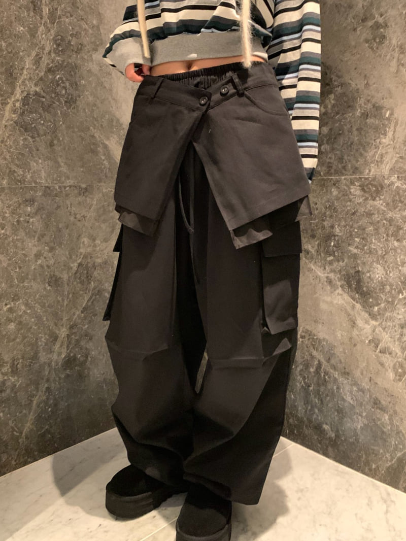 Badcalm - Korean Women Fashion - #womensfashion - Cotton Wrap Pants - 4
