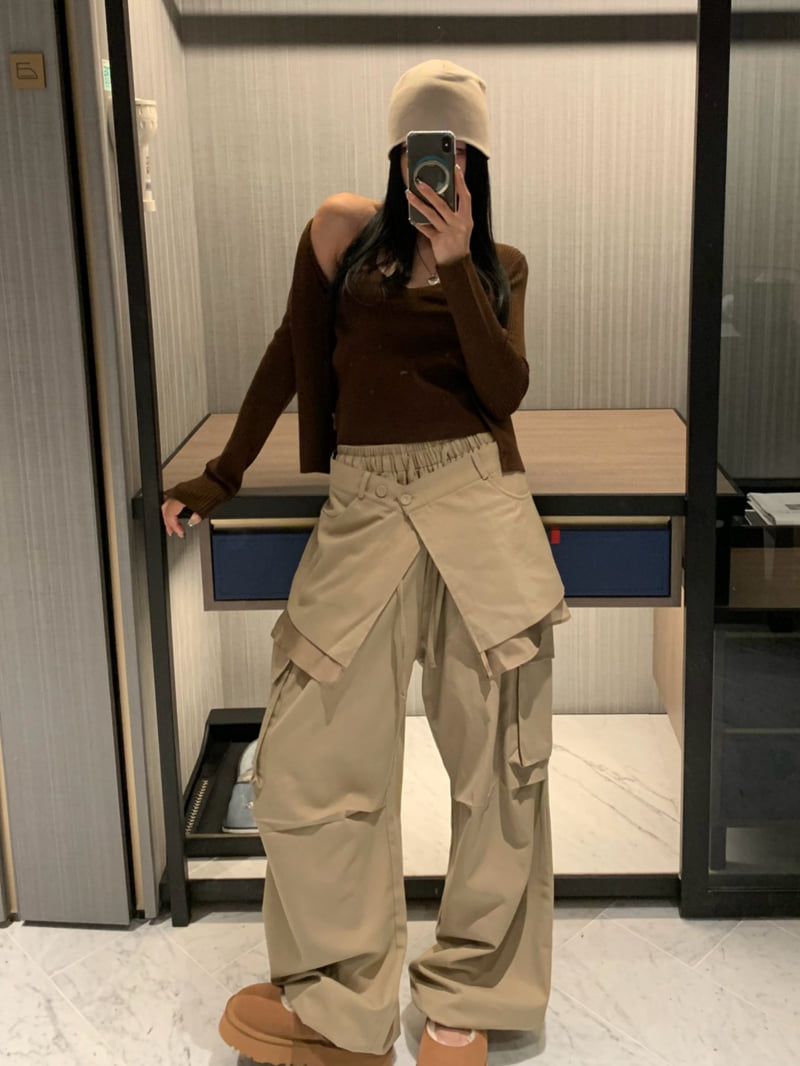 Badcalm - Korean Women Fashion - #momslook - Cotton Wrap Pants - 6