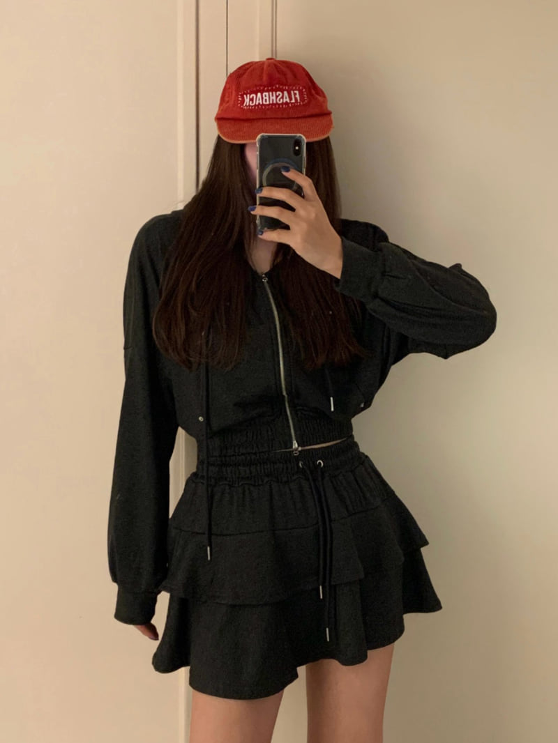 Badcalm - Korean Women Fashion - #momslook - Soft Fleece Hood Zip-Up