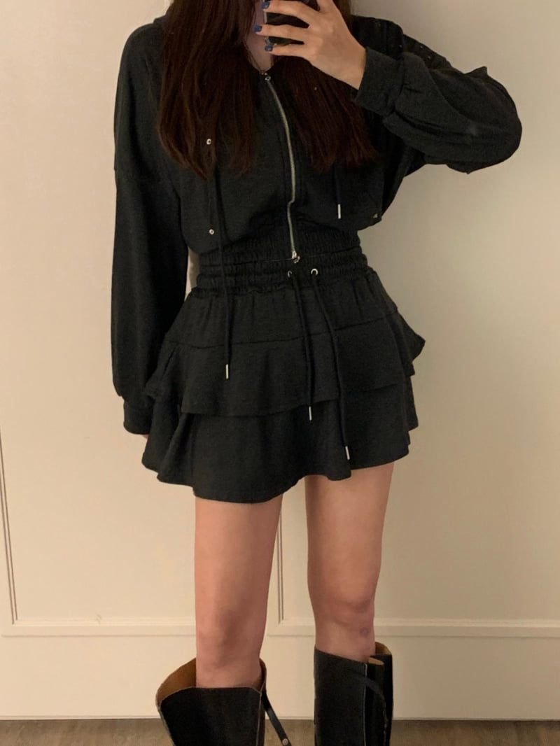 Badcalm - Korean Women Fashion - #momslook - Soft Fleece Skirt - 3