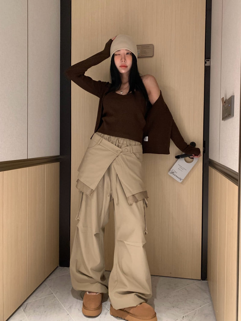 Badcalm - Korean Women Fashion - #pursuepretty - Cotton Wrap Pants - 10