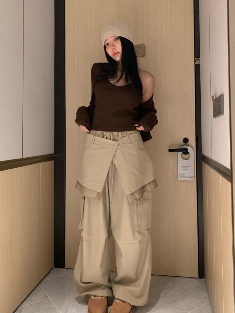 Badcalm - Korean Women Fashion - #restrostyle - Cotton Wrap Pants - 11