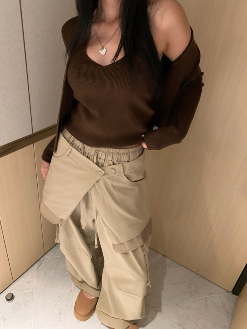 Badcalm - Korean Women Fashion - #vintageinspired - Cotton Wrap Pants - 8