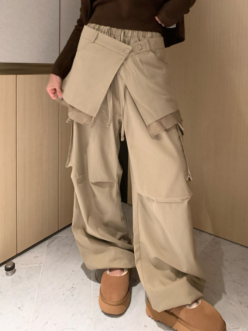 Badcalm - Korean Women Fashion - #vintagekidsstyle - Cotton Wrap Pants - 9