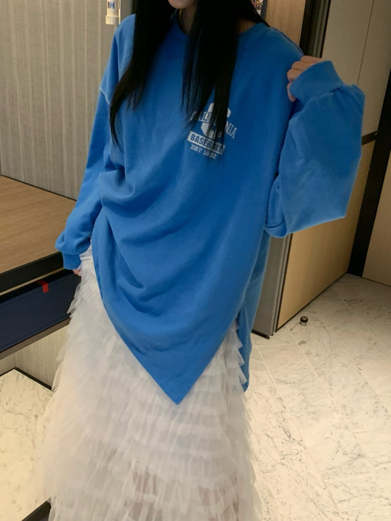 Badcalm - Korean Women Fashion - #momslook - Base Fleece Embroidery Tee - 4