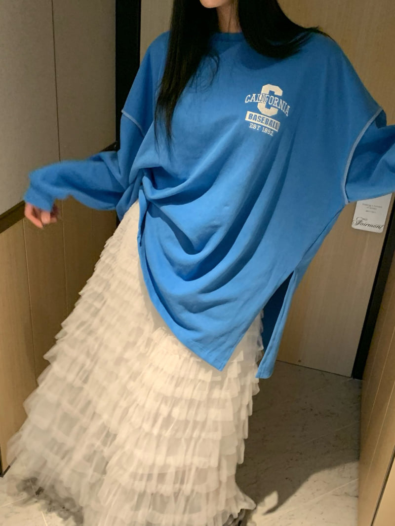 Badcalm - Korean Women Fashion - #womensfashion - Base Fleece Embroidery Tee - 6