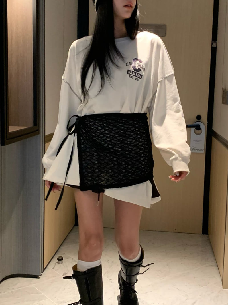 Badcalm - Korean Women Fashion - #womensfashion - Daisy Fleece Wrap Skirt - 3