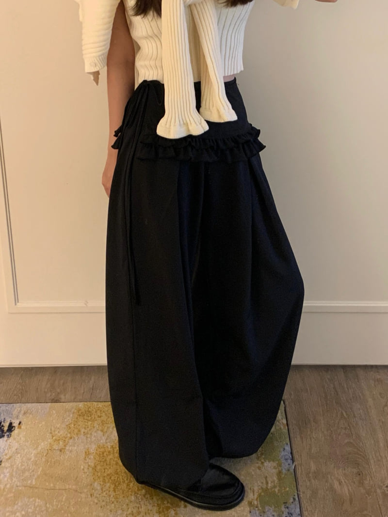 Badcalm - Korean Women Fashion - #womensfashion - Cord Frill Pants - 11