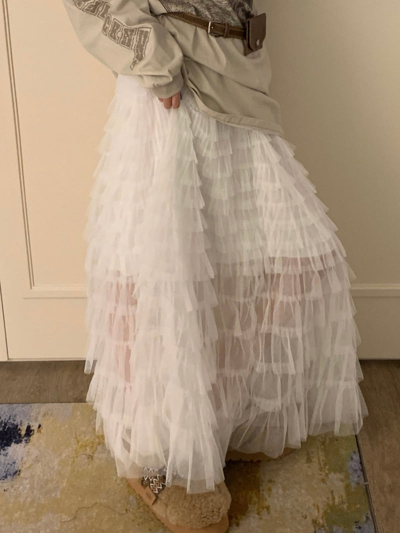 Badcalm - Korean Women Fashion - #womensfashion - Pure Layered Skirt - 3