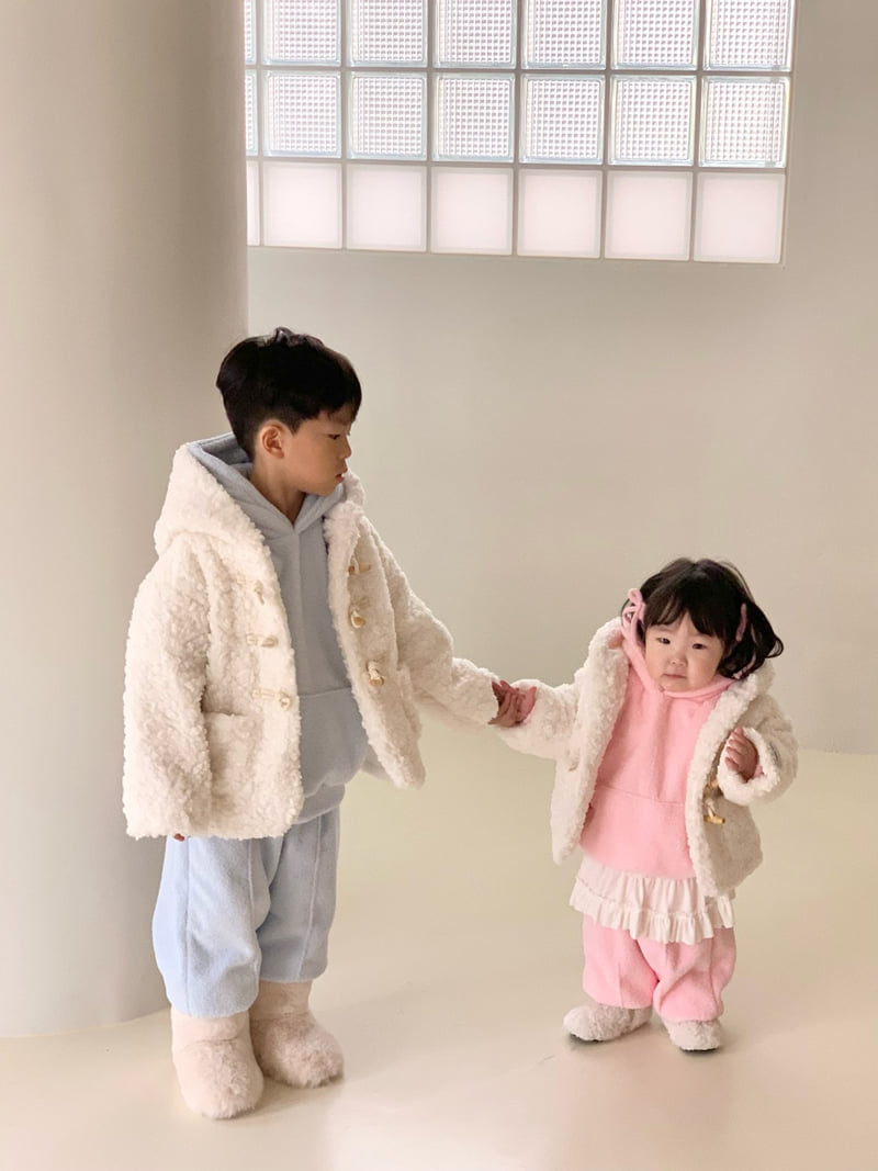 Bailey - Korean Children Fashion - #minifashionista - Fuzzy Hood Sweatshirt - 12