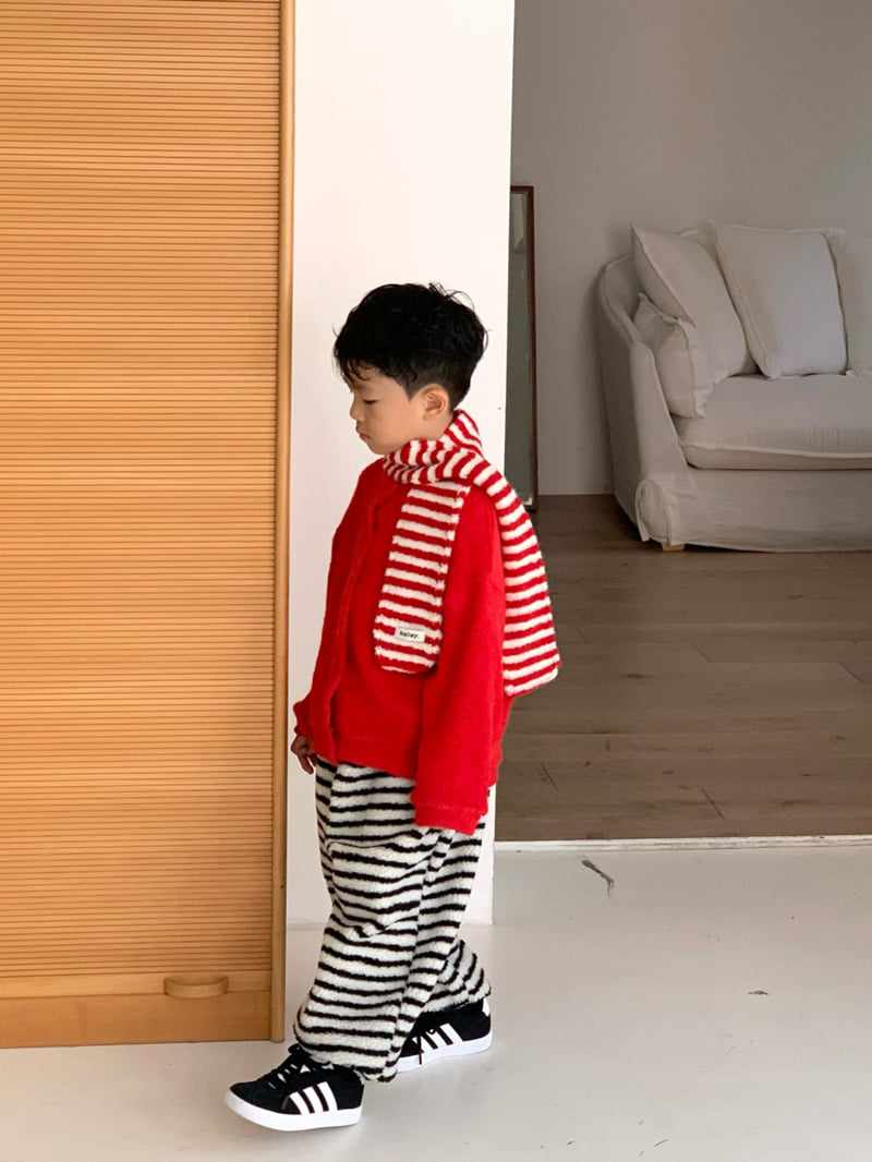 Bailey - Korean Children Fashion - #toddlerclothing - Fuzzy Stripe Pants - 8