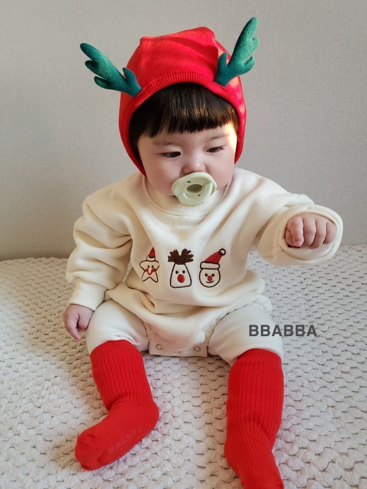 Bbabba - Korean Baby Fashion - #babyboutiqueclothing - Fleece Santa Land Embroidered Suit - 7