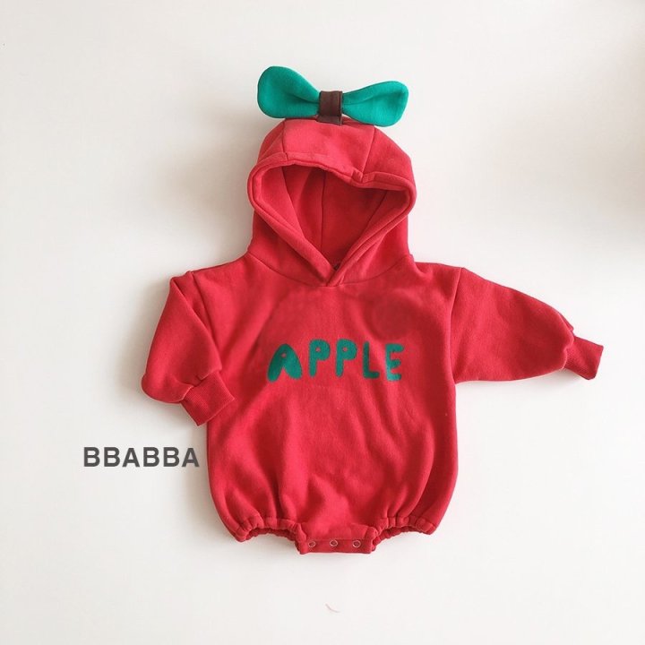 Bbabba - Korean Baby Fashion - #babyboutiqueclothing - Fleece Apple Suit - 3