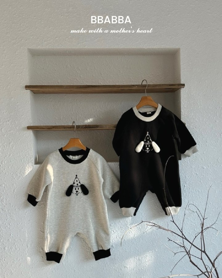 Bbabba - Korean Baby Fashion - #babyfashion - Fleece Party Dog Long Suit - 3