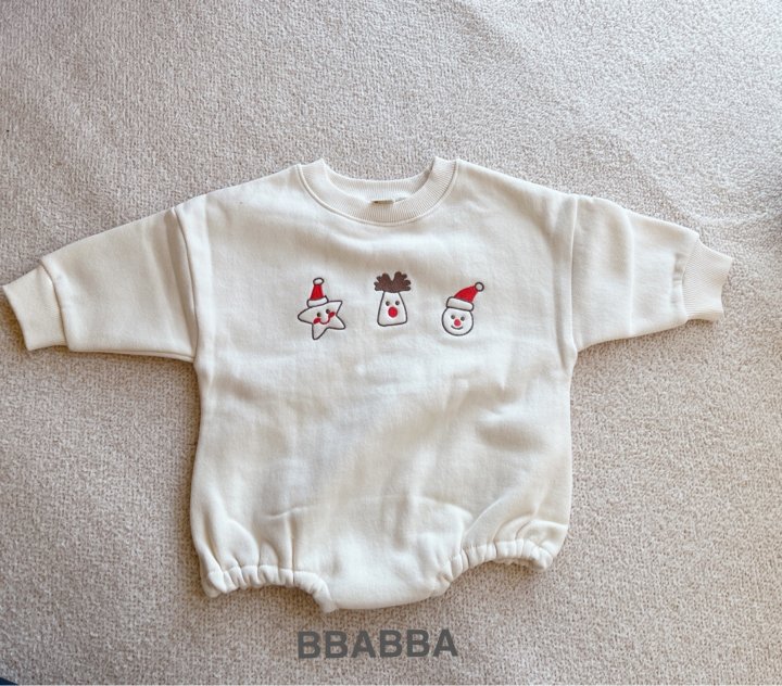 Bbabba - Korean Baby Fashion - #babyfashion - Fleece Santa Land Embroidered Suit - 9