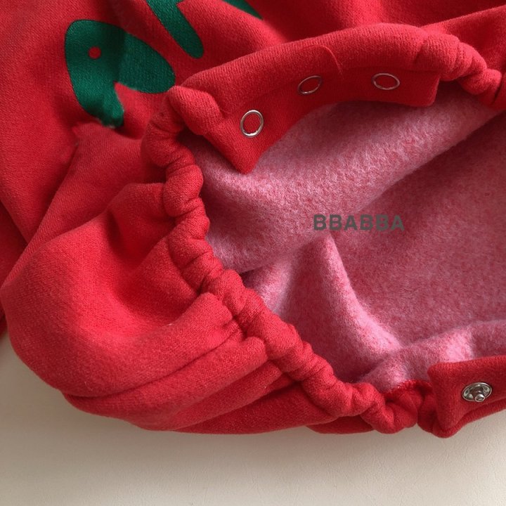 Bbabba - Korean Baby Fashion - #babyfashion - Fleece Apple Suit - 5
