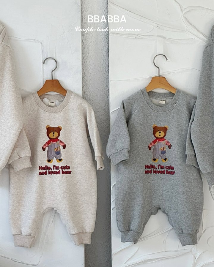 Bbabba - Korean Baby Fashion - #babyfever - Fleece Winter Bear Long Suit - 5