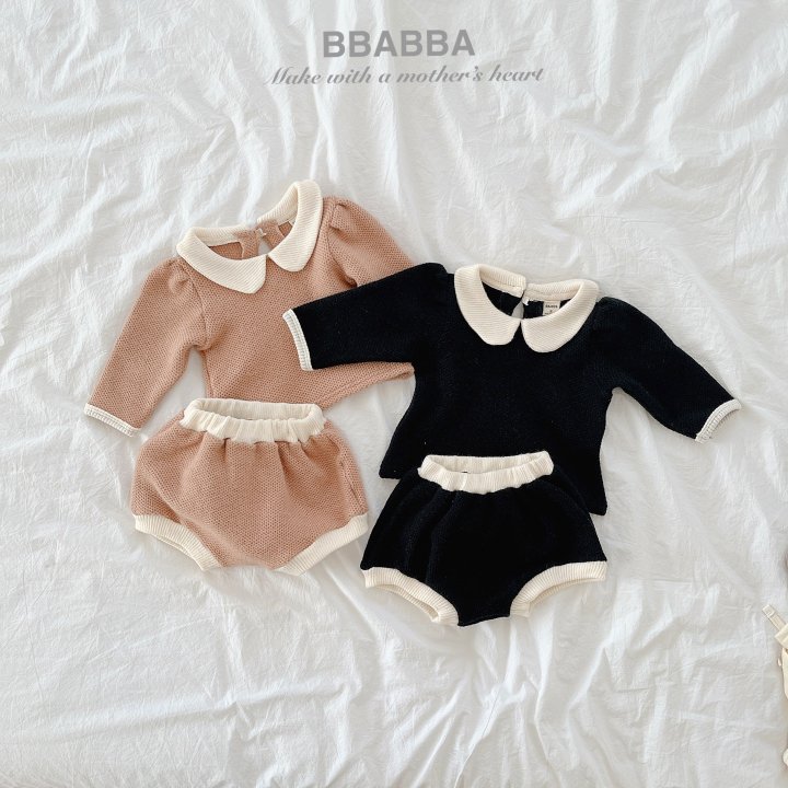 Bbabba - Korean Baby Fashion - #babyfever - Choco Knit Blouse - 3