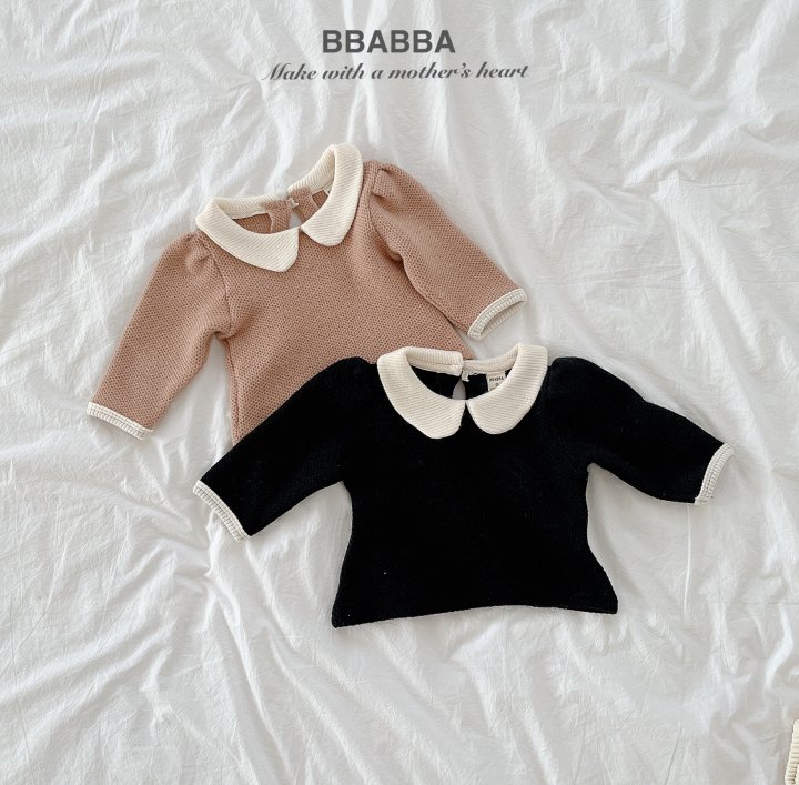 Bbabba - Korean Baby Fashion - #babyfever - Choco Knit Blouse - 4