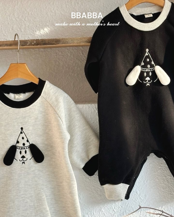 Bbabba - Korean Baby Fashion - #babylifestyle - Fleece Party Dog Long Suit - 6