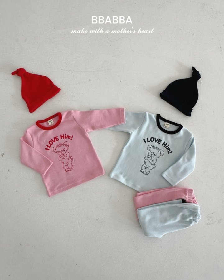 Bbabba - Korean Baby Fashion - #babyootd - Love Power Set - 2