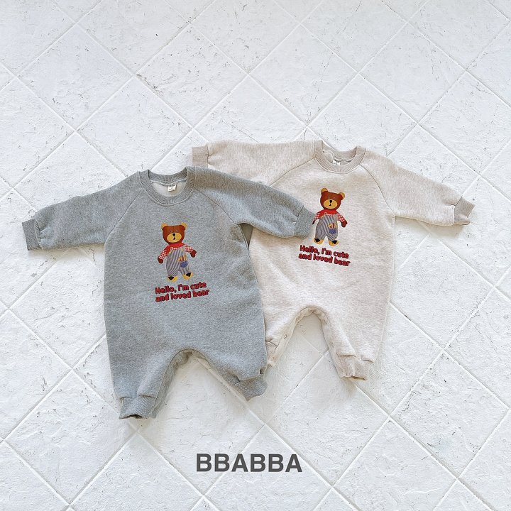 Bbabba - Korean Baby Fashion - #babyoutfit - Fleece Winter Bear Long Suit - 10