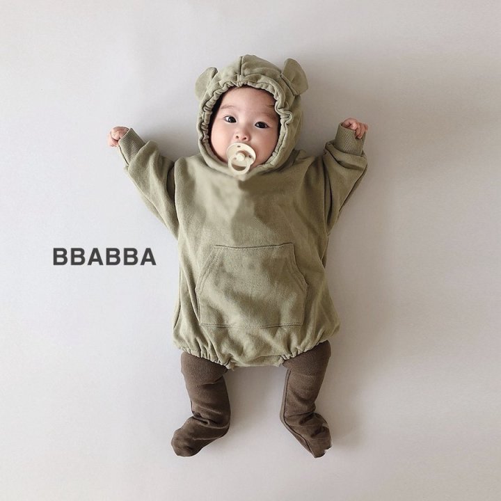 Bbabba - Korean Baby Fashion - #onlinebabyboutique - Fleece Sweet Bear Suit - 2