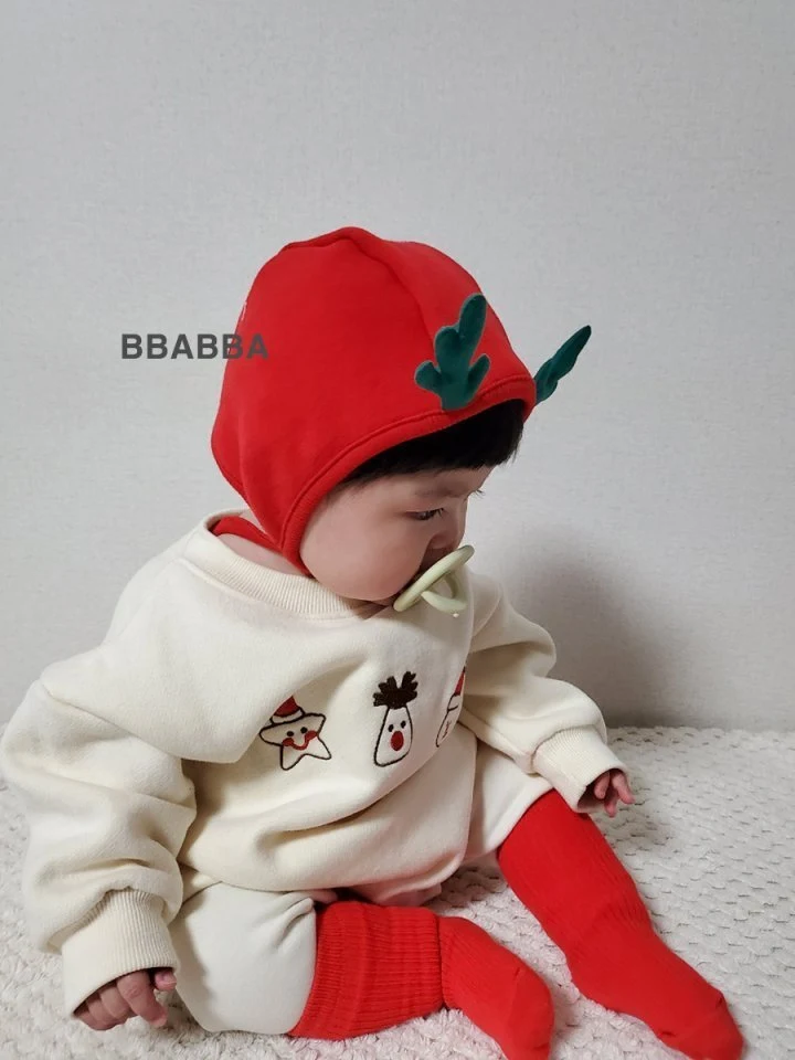 Bbabba - Korean Baby Fashion - #onlinebabyboutique - Fleece Santa Land Embroidered Suit - 4