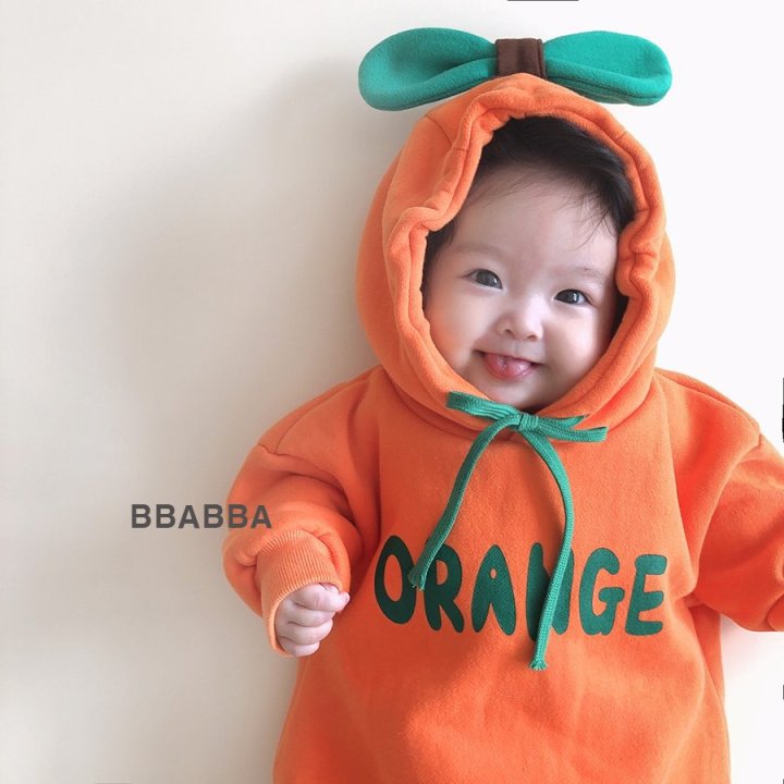 Bbabba - Korean Baby Fashion - #smilingbaby - Fleece Orange Suit - 2