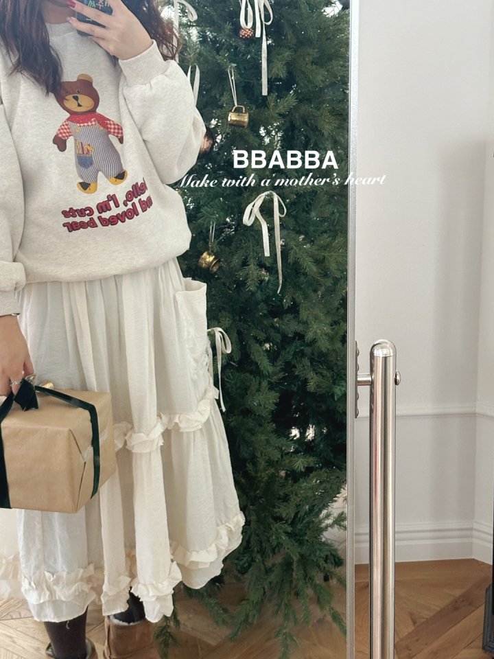 Bbabba - Korean Women Fashion - #womensfashion - Fleece Winter Bear Sweatshirt (Mom) - 4
